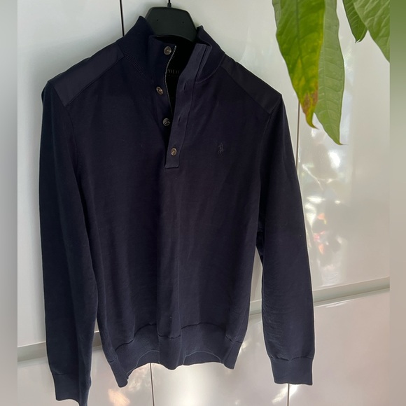 💥SOLD💥  290$ Brand new Navy Ralph Lauren quarter button up heavy sweater - Picture 3 of 7